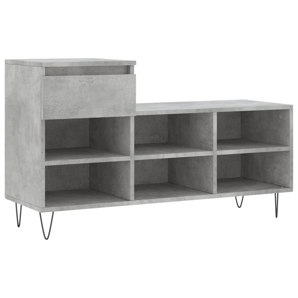 skoreol 102x36x60 cm konstrueret træ betongrå