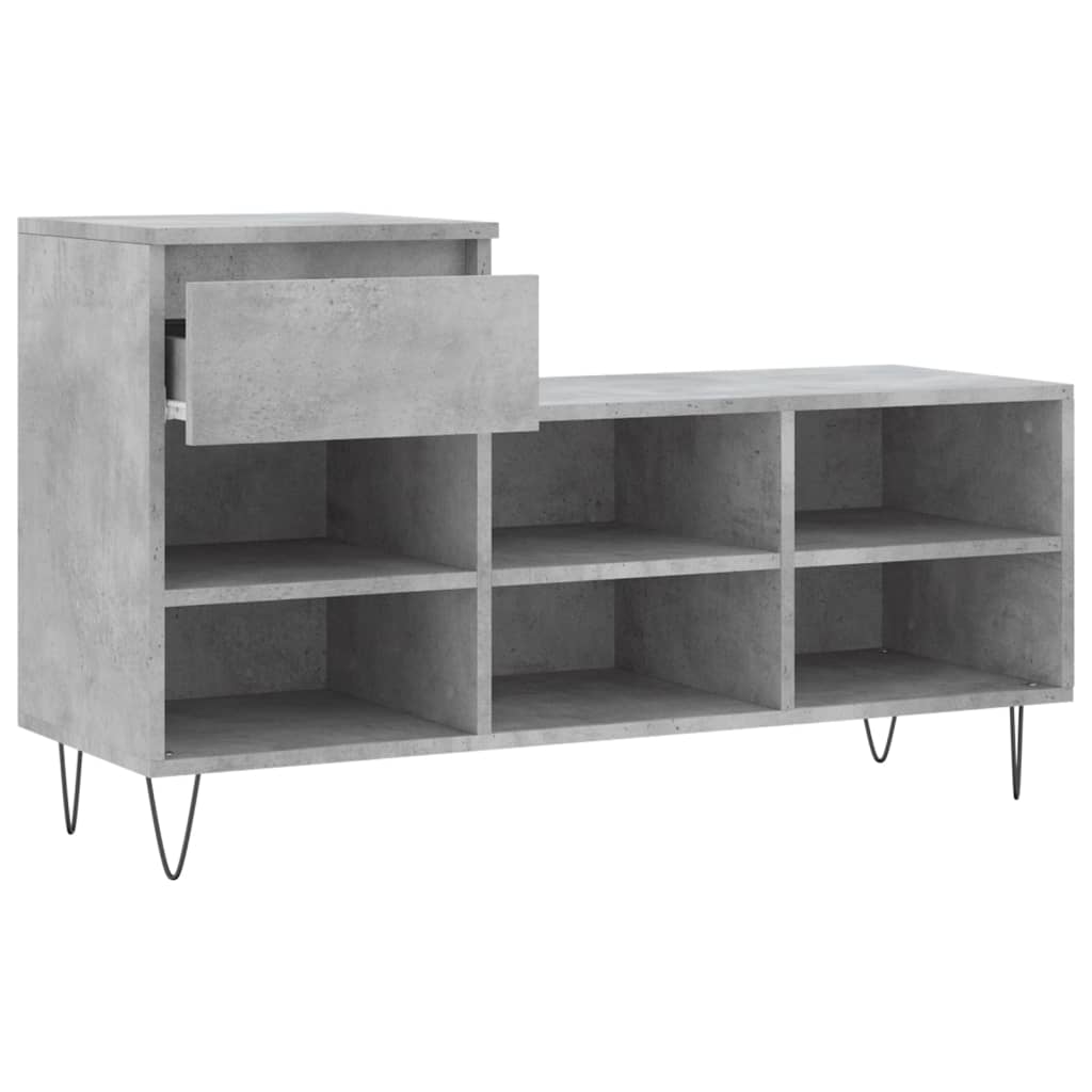skoreol 102x36x60 cm konstrueret træ betongrå