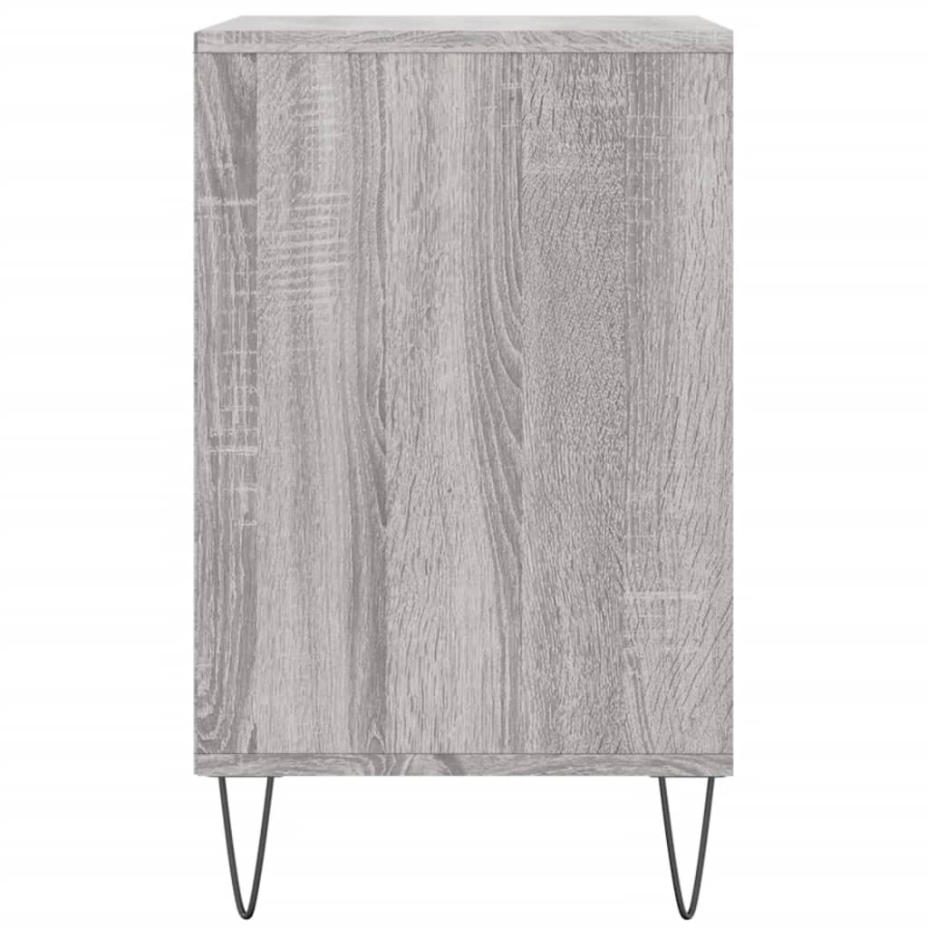 skoskab 102x36x60 cm konstrueret træ grå sonoma-eg