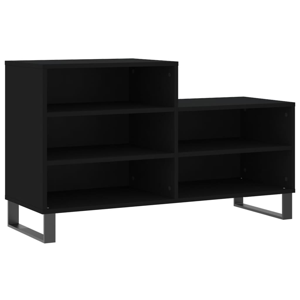 skoreol 102x36x60 cm konstrueret træ sort
