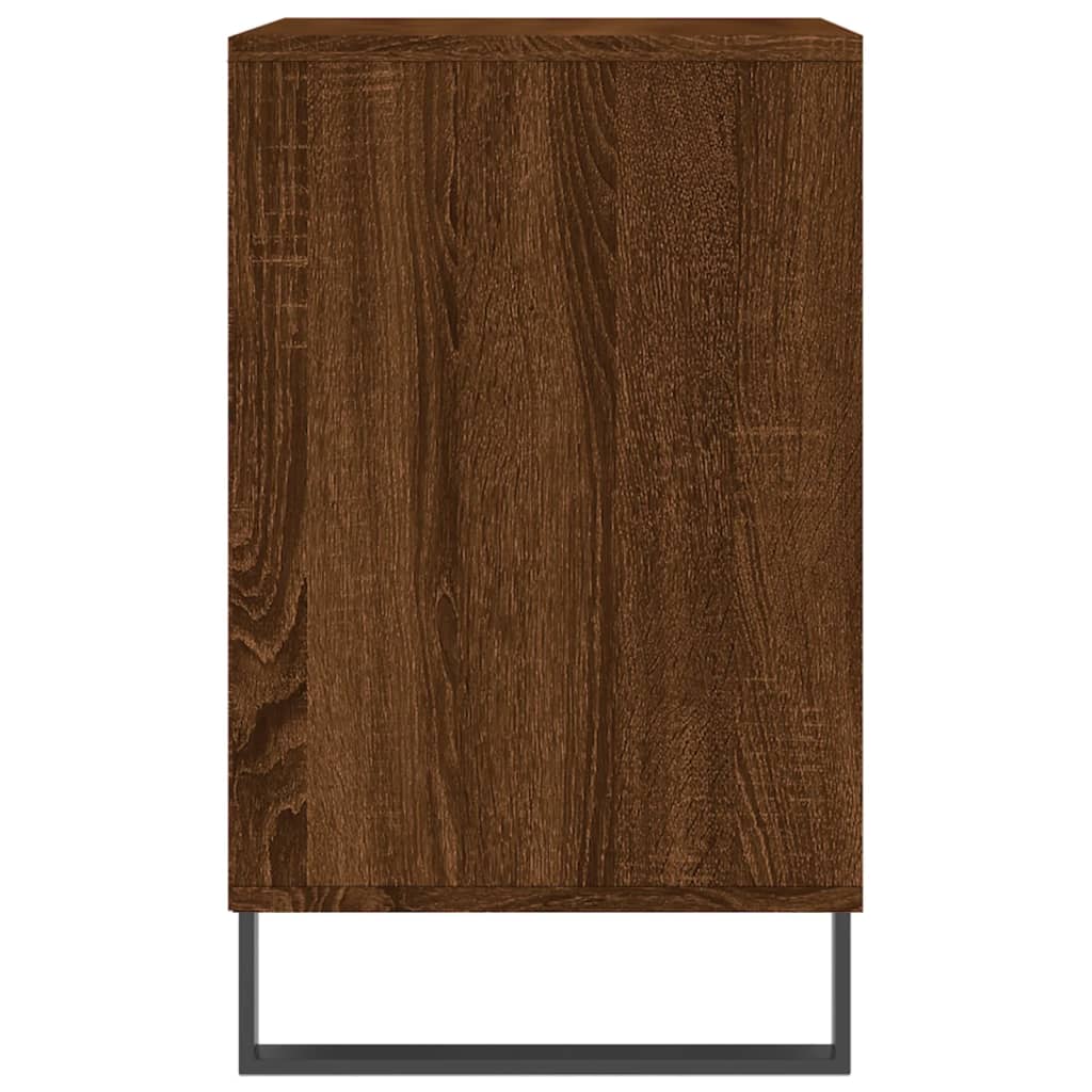 skoskab 102x36x60 cm konstrueret træ brun egetræ