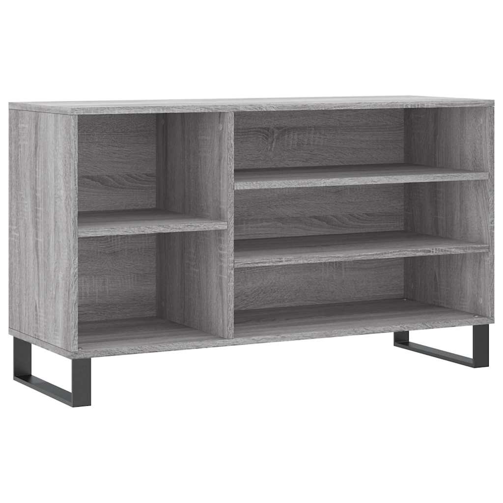 skoskab 102x36x60 cm konstrueret træ grå sonoma-eg