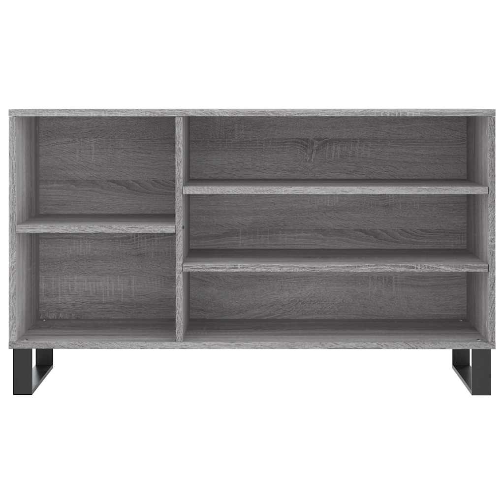 skoskab 102x36x60 cm konstrueret træ grå sonoma-eg