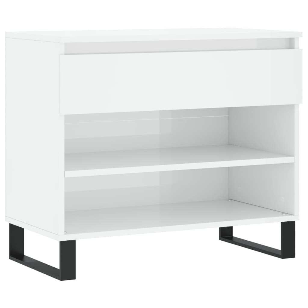 skoreol 70x36x60 cm konstrueret træ hvid højglans