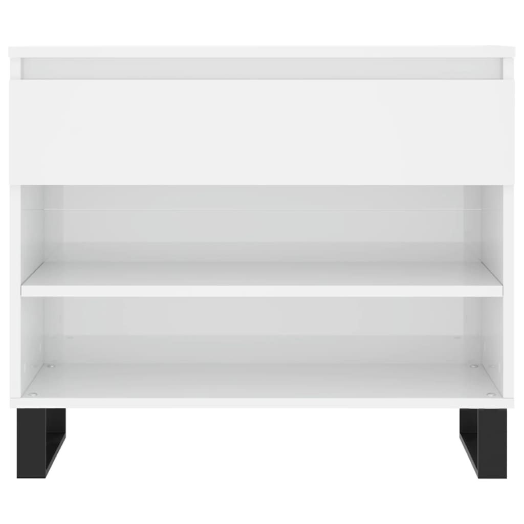 skoreol 70x36x60 cm konstrueret træ hvid højglans