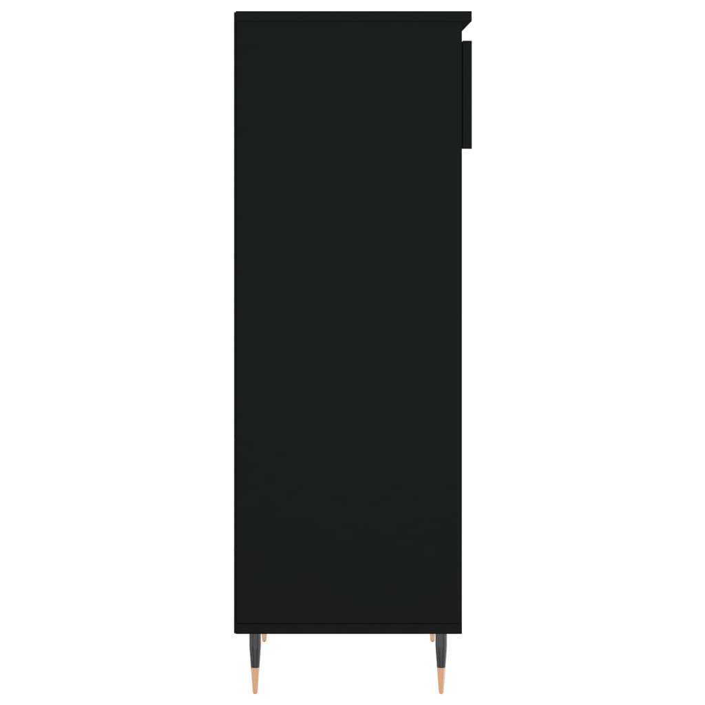 skoreol 40x36x105 cm konstrueret træ sort