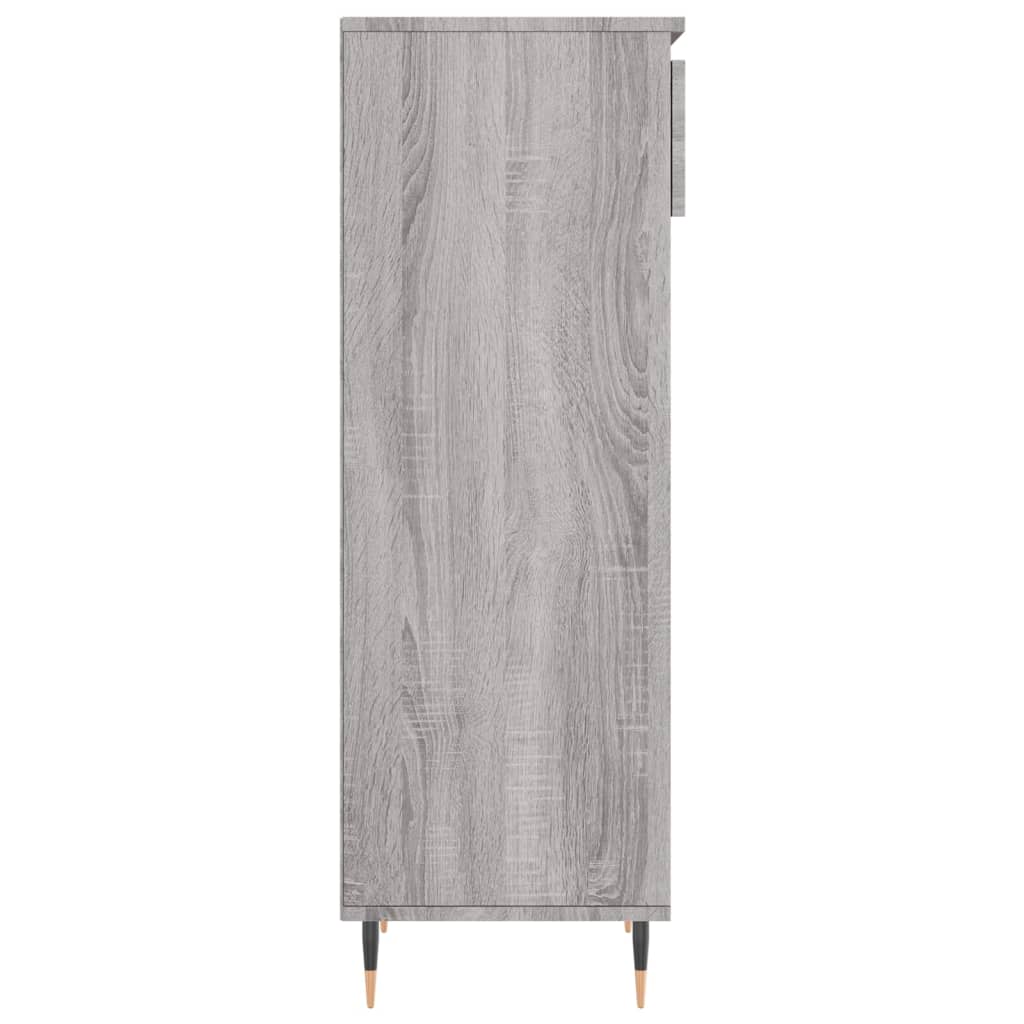skoskab 40x36x105 cm konstrueret træ grå sonoma-eg