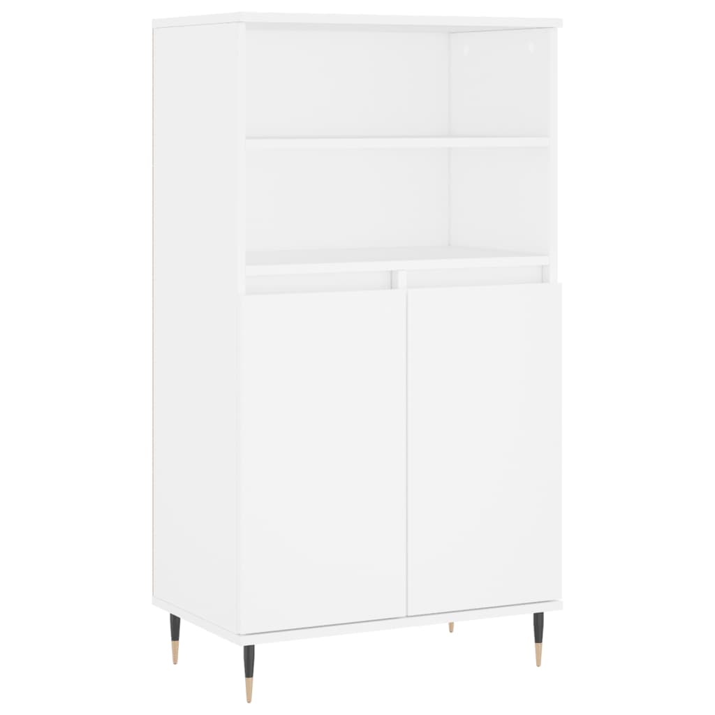 skab 60x36x110 cm konstrueret træ hvid