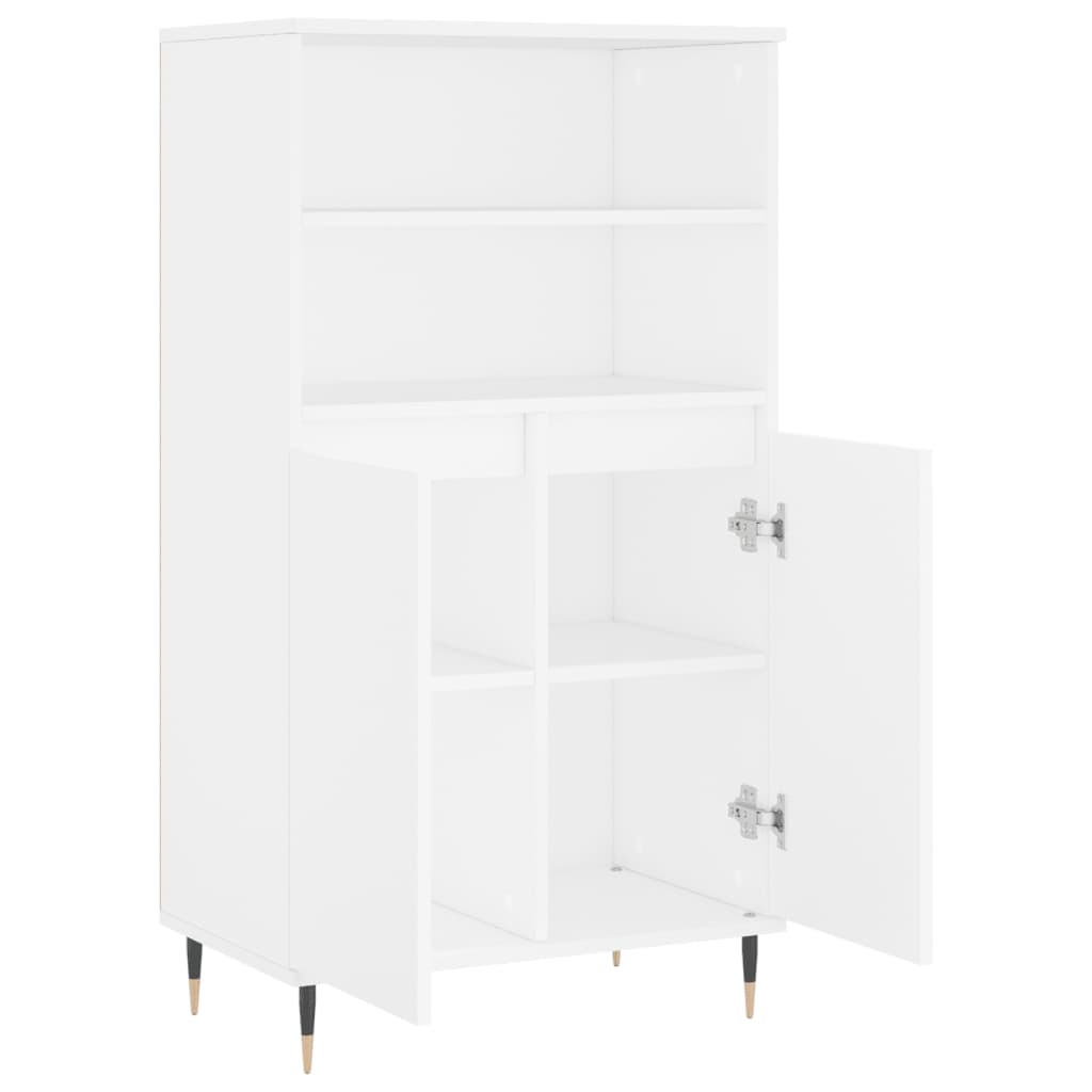 skab 60x36x110 cm konstrueret træ hvid