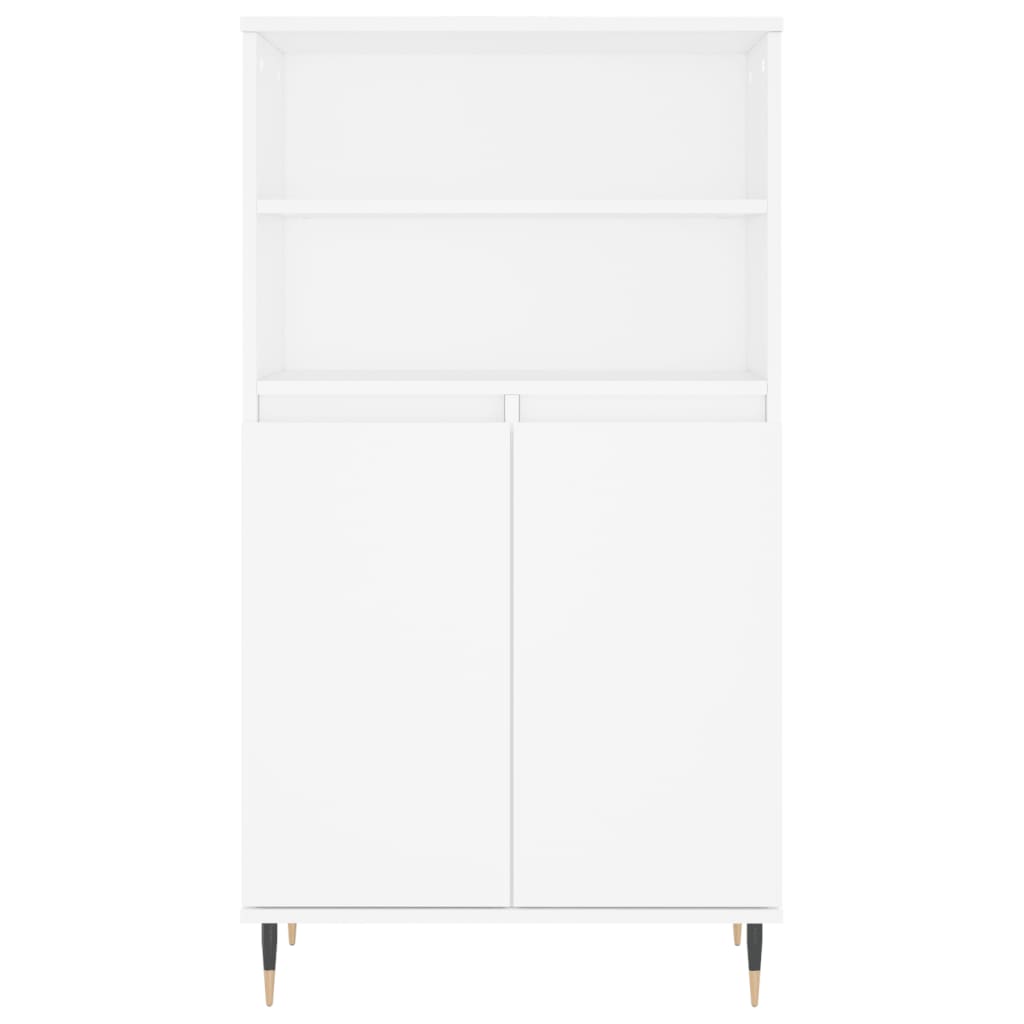 skab 60x36x110 cm konstrueret træ hvid