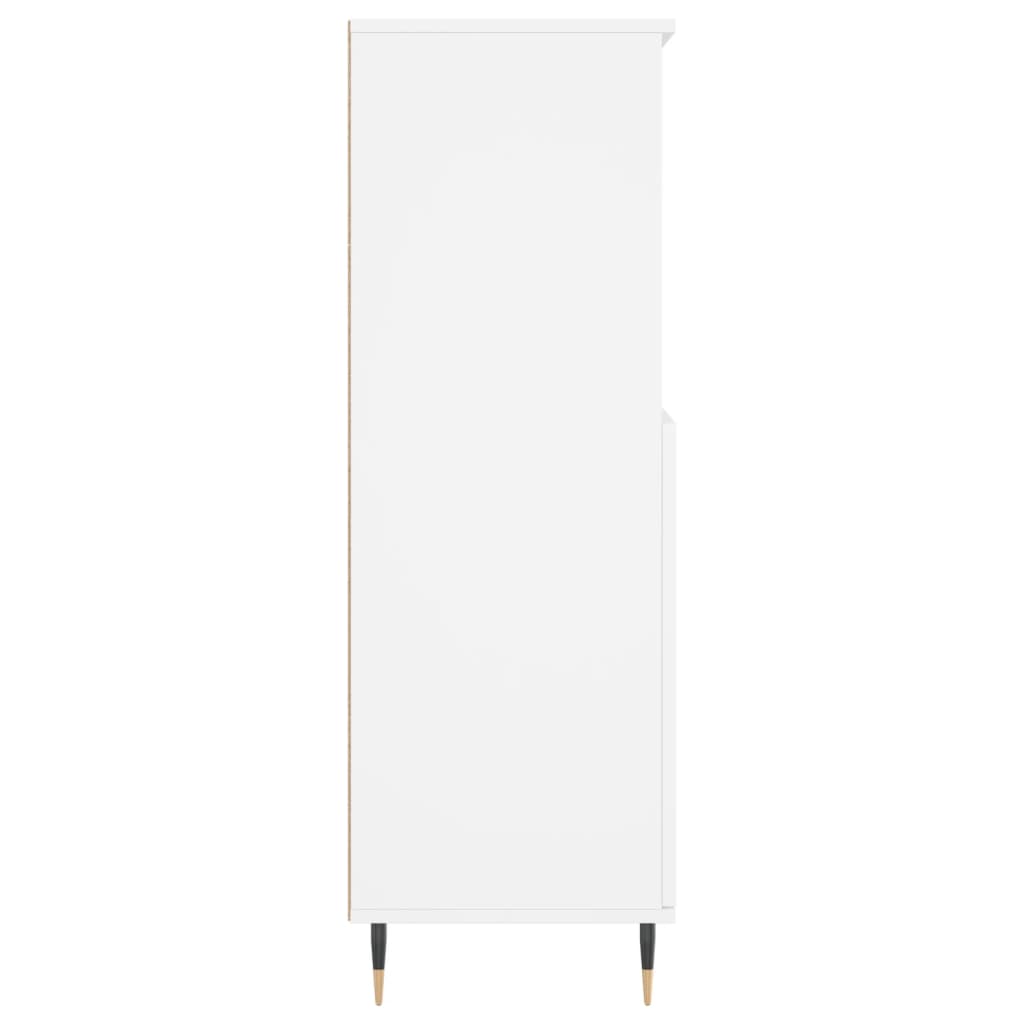skab 60x36x110 cm konstrueret træ hvid