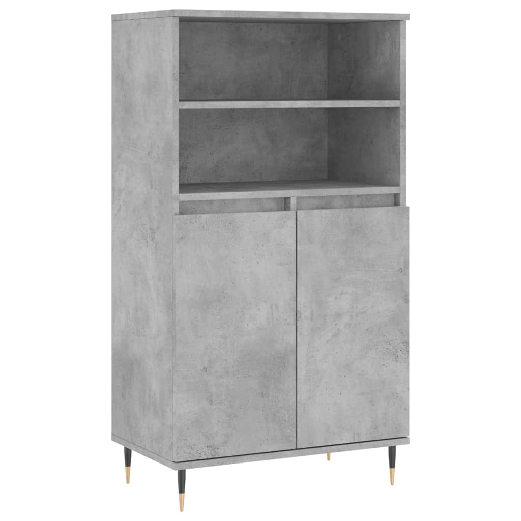 skab 60x36x110 cm konstrueret træ Betongrå