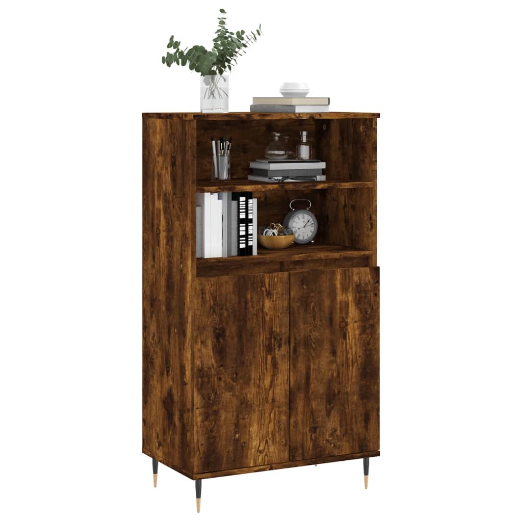 skab 60x36x110 cm konstrueret træ Røget egetræ