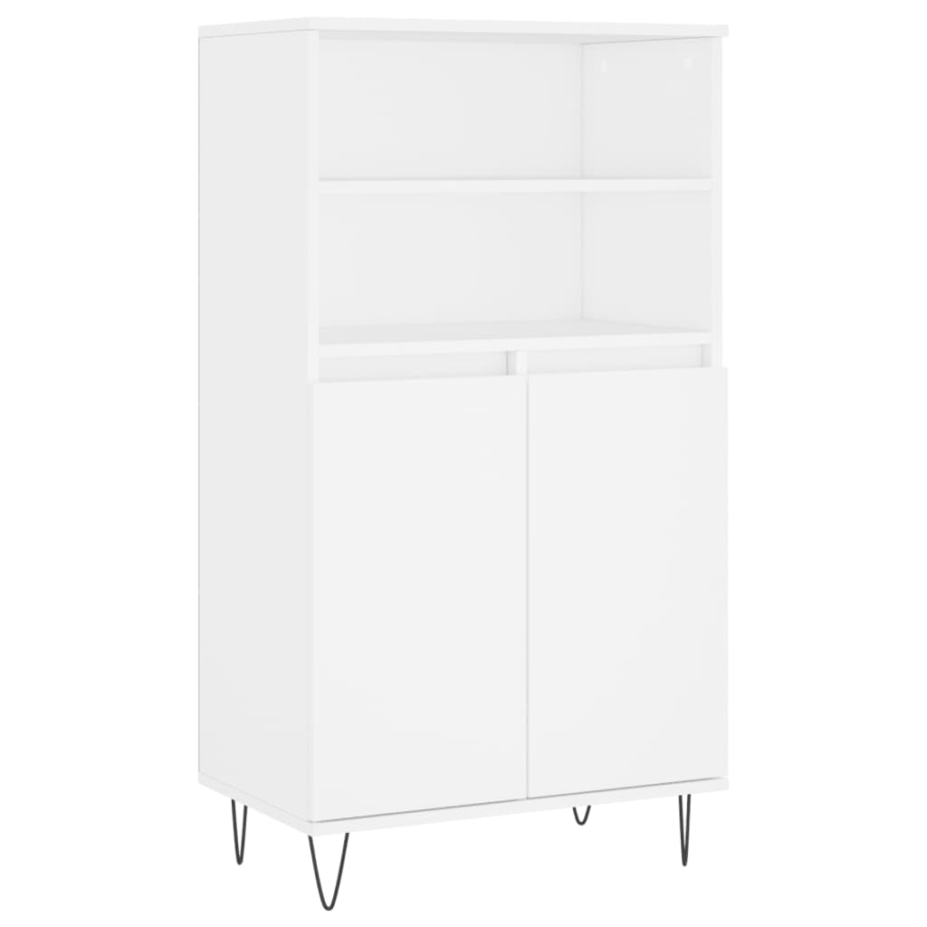 skab 60x36x110 cm konstrueret træ hvid