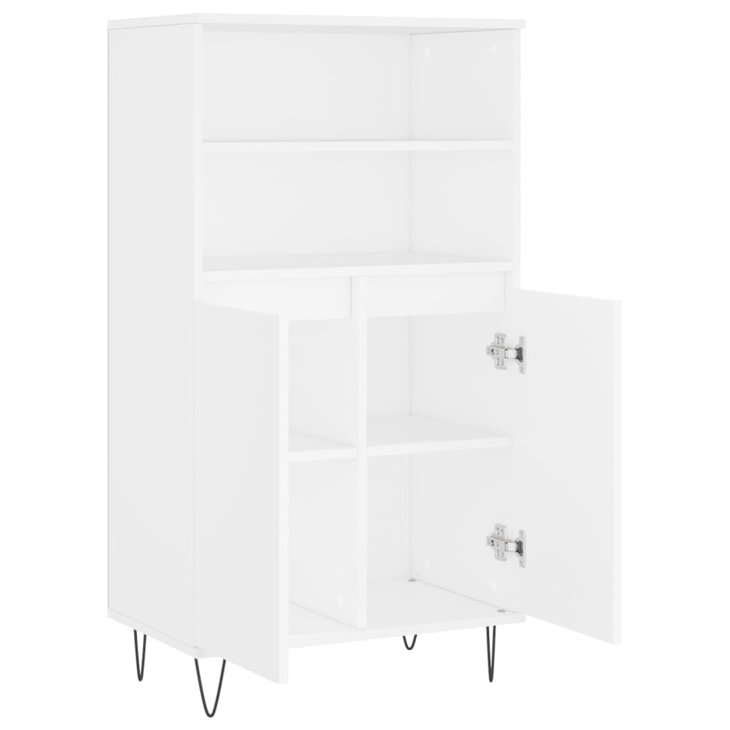 skab 60x36x110 cm konstrueret træ hvid