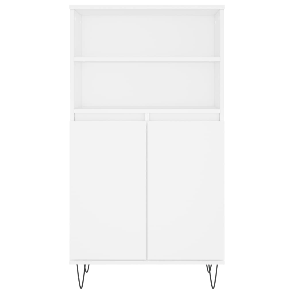skab 60x36x110 cm konstrueret træ hvid