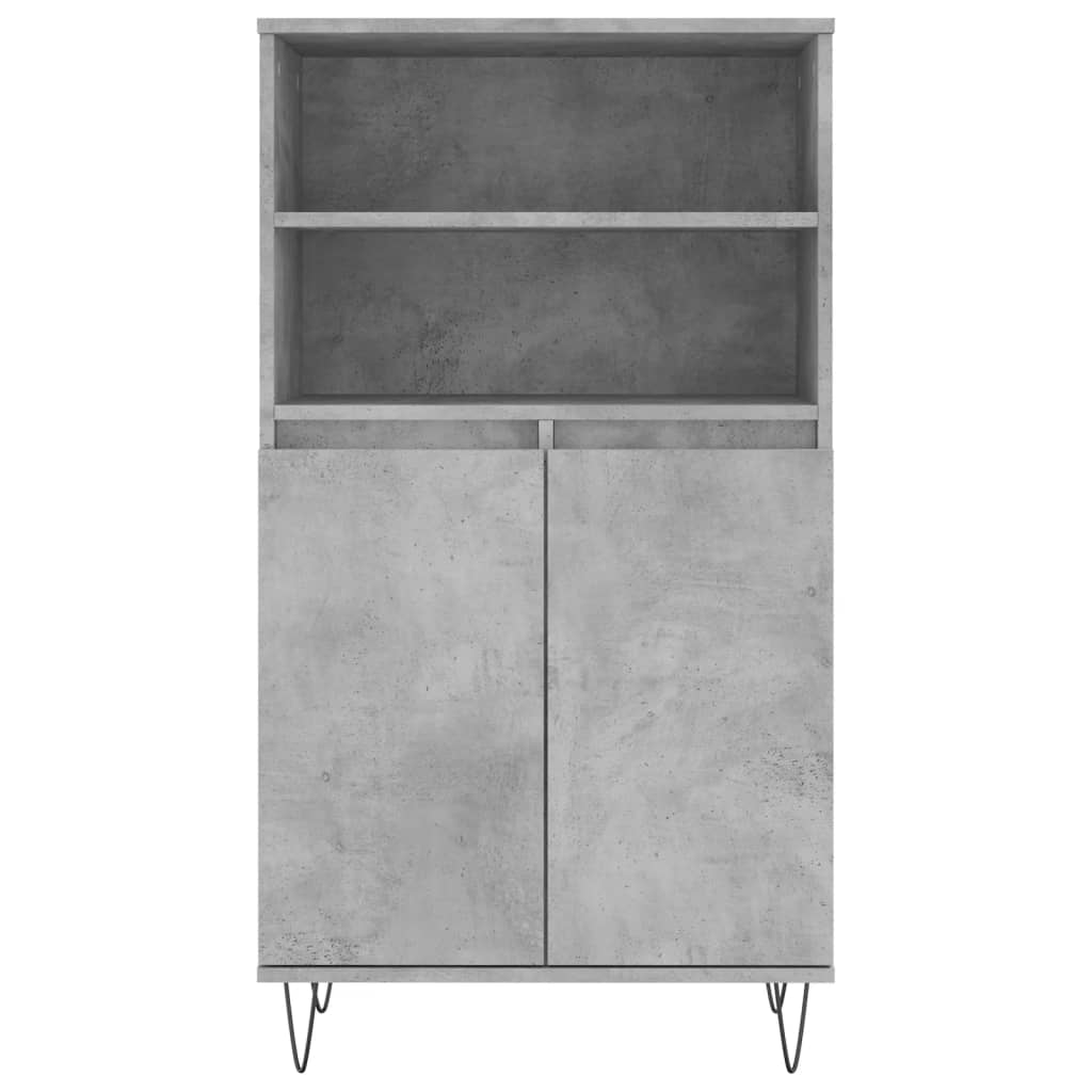 skab 60x36x110 cm konstrueret træ Betongrå
