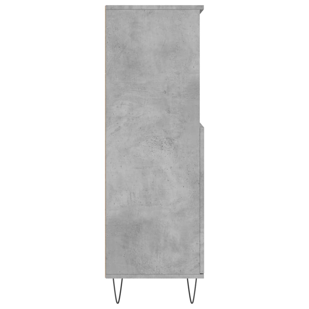 skab 60x36x110 cm konstrueret træ Betongrå