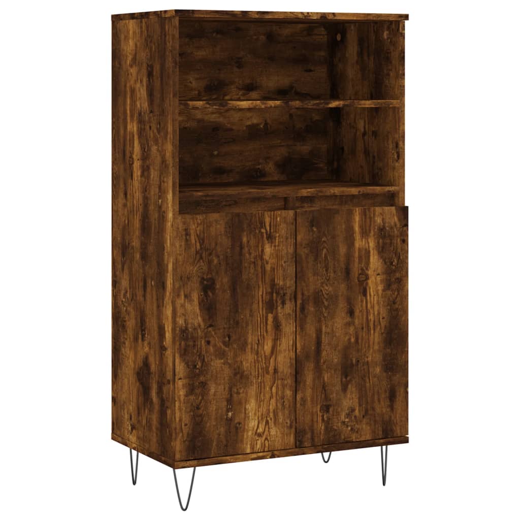 skab 60x36x110 cm konstrueret træ Røget egetræ