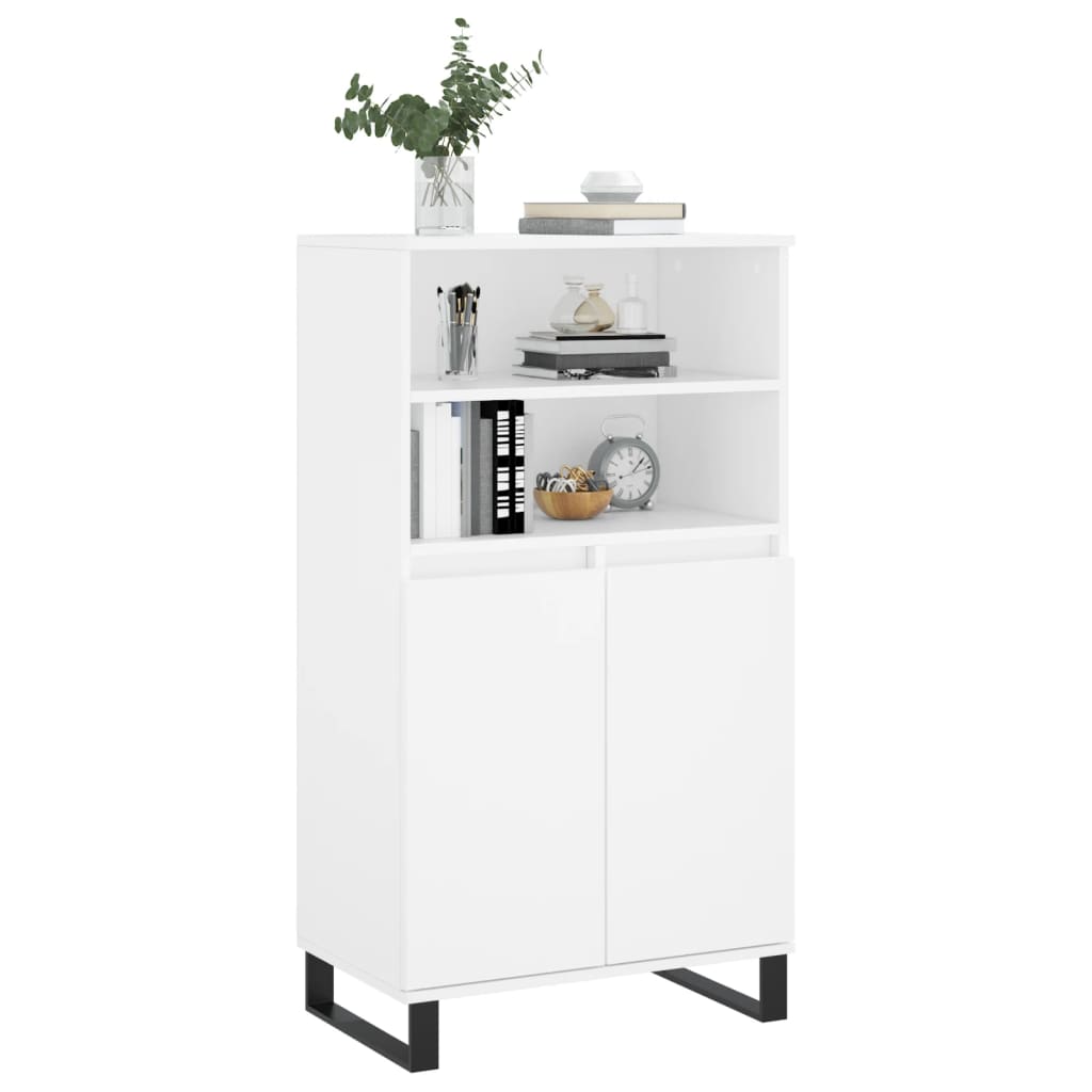 skab 60x36x110 cm konstrueret træ hvid
