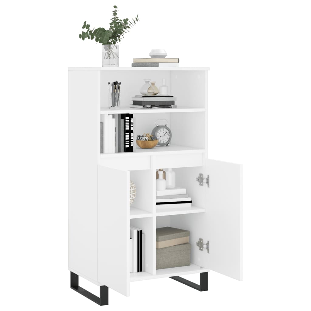 skab 60x36x110 cm konstrueret træ hvid