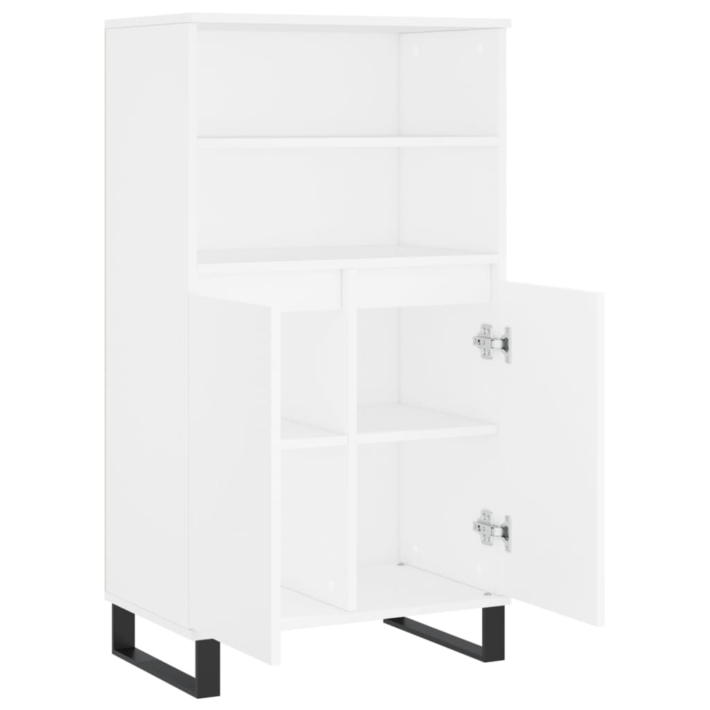 skab 60x36x110 cm konstrueret træ hvid