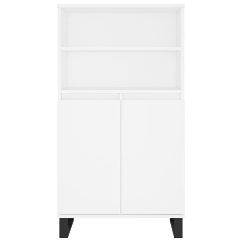 skab 60x36x110 cm konstrueret træ hvid