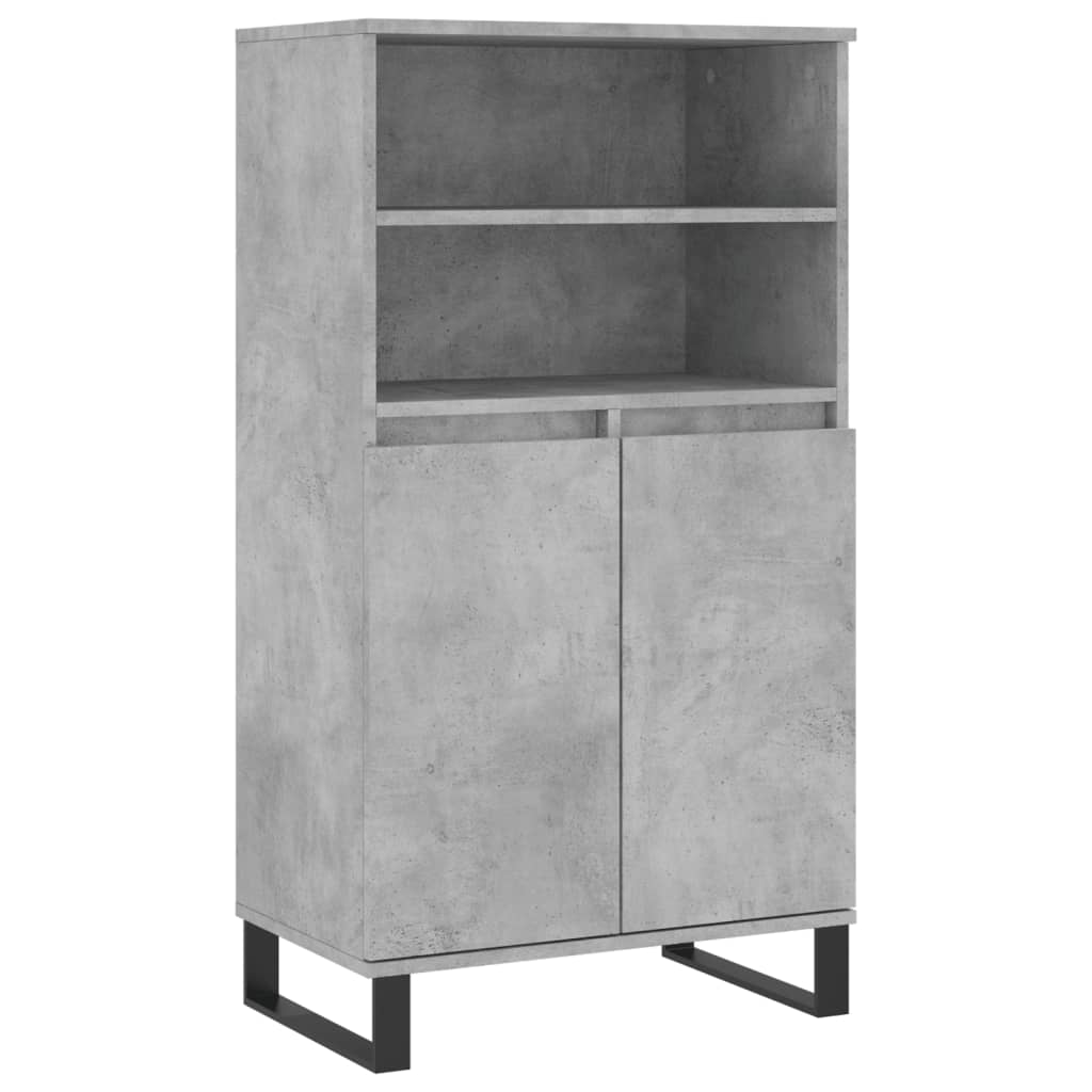 skab 60x36x110 cm konstrueret træ Betongrå