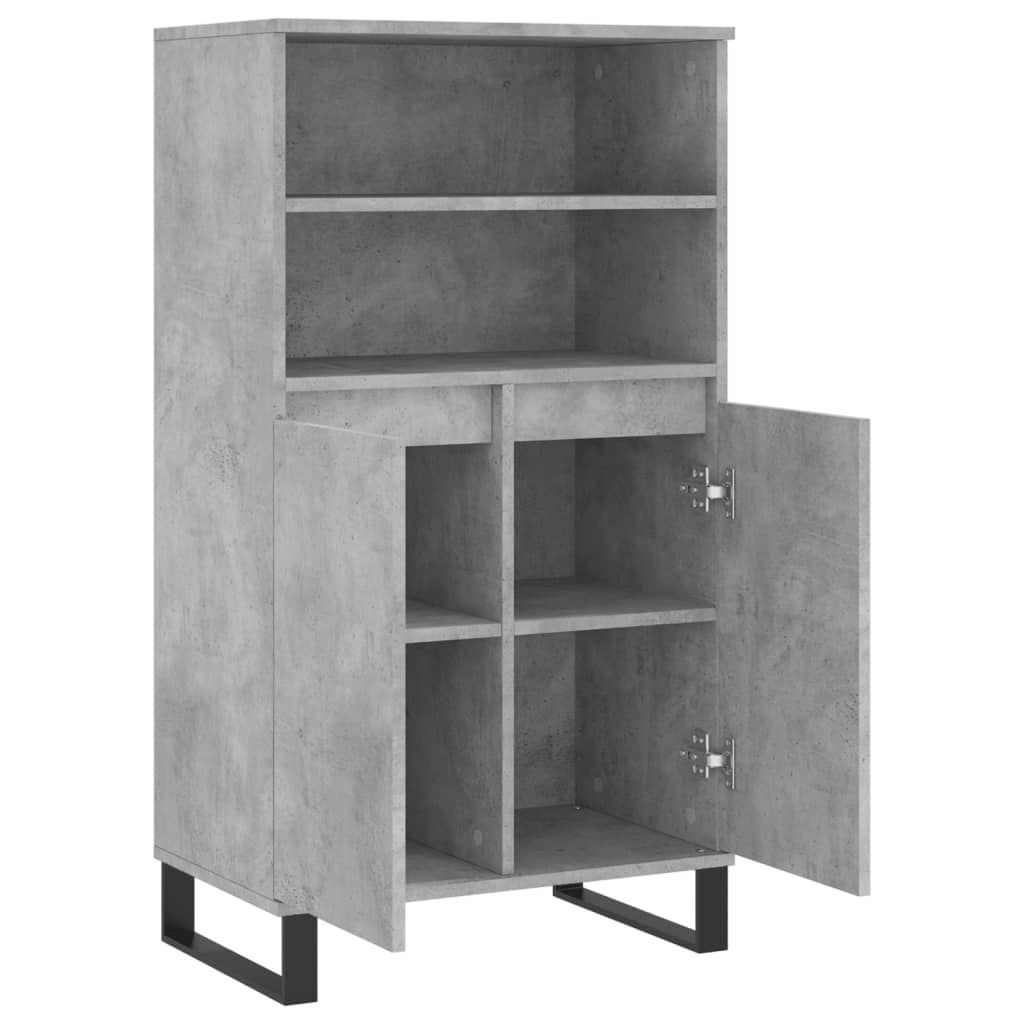 skab 60x36x110 cm konstrueret træ Betongrå