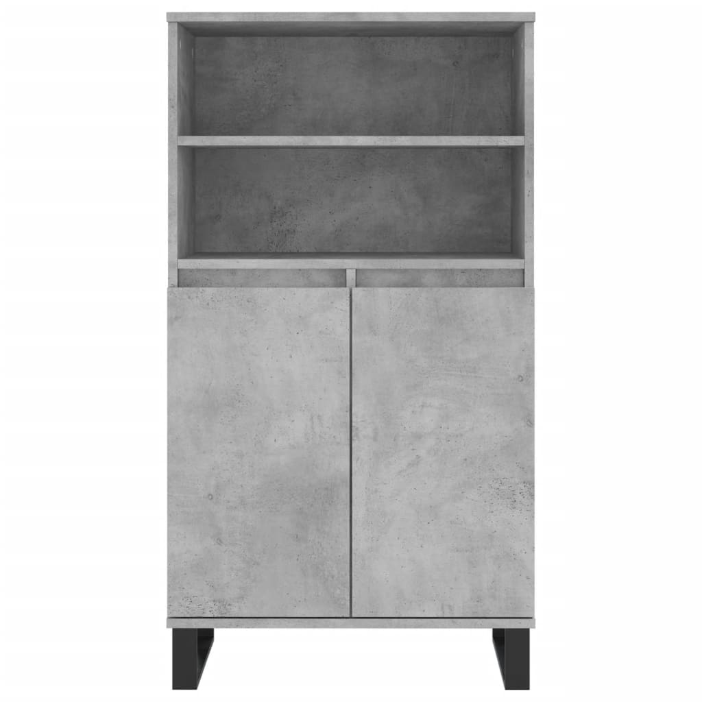skab 60x36x110 cm konstrueret træ Betongrå