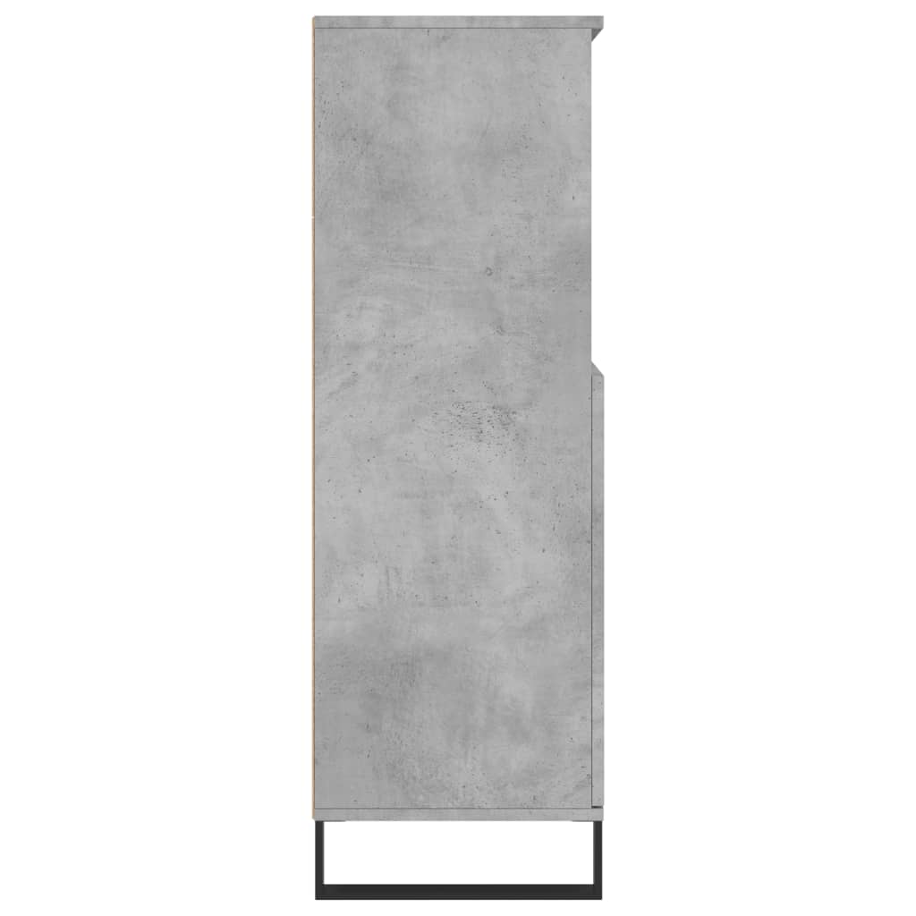 skab 60x36x110 cm konstrueret træ Betongrå