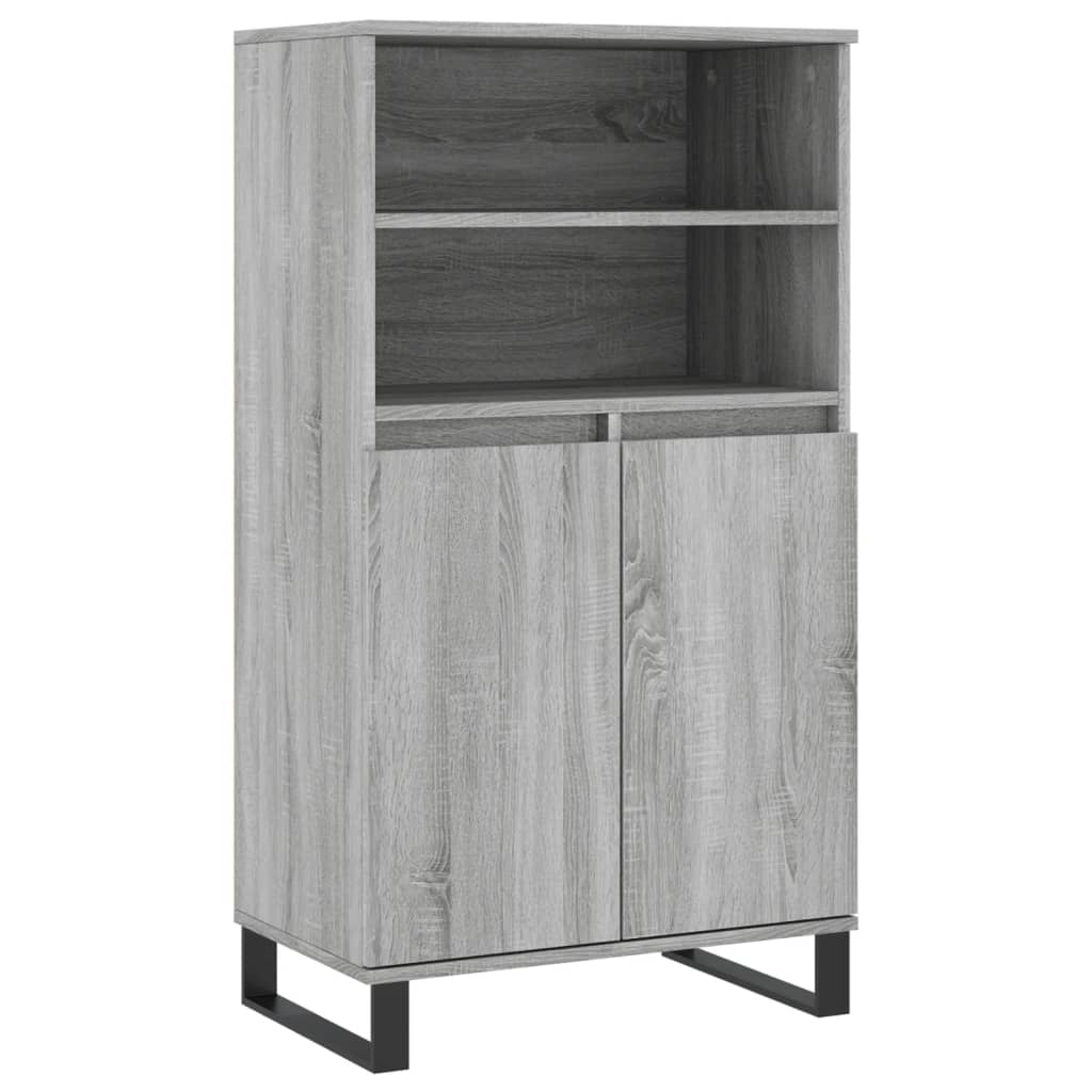 skab 60x36x110 cm konstrueret træ Grå sonoma-eg