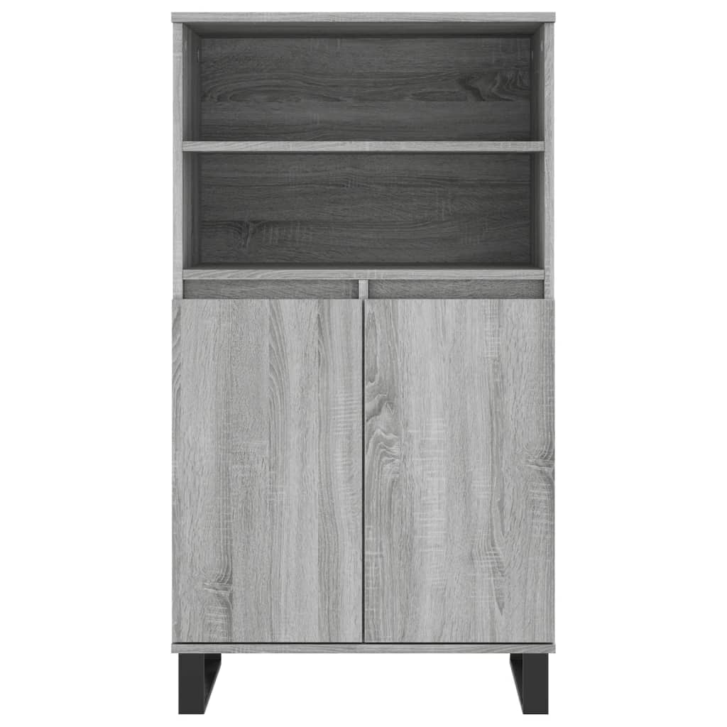 skab 60x36x110 cm konstrueret træ Grå sonoma-eg