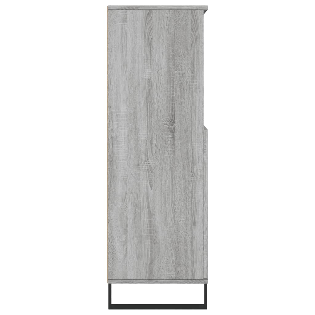 skab 60x36x110 cm konstrueret træ Grå sonoma-eg