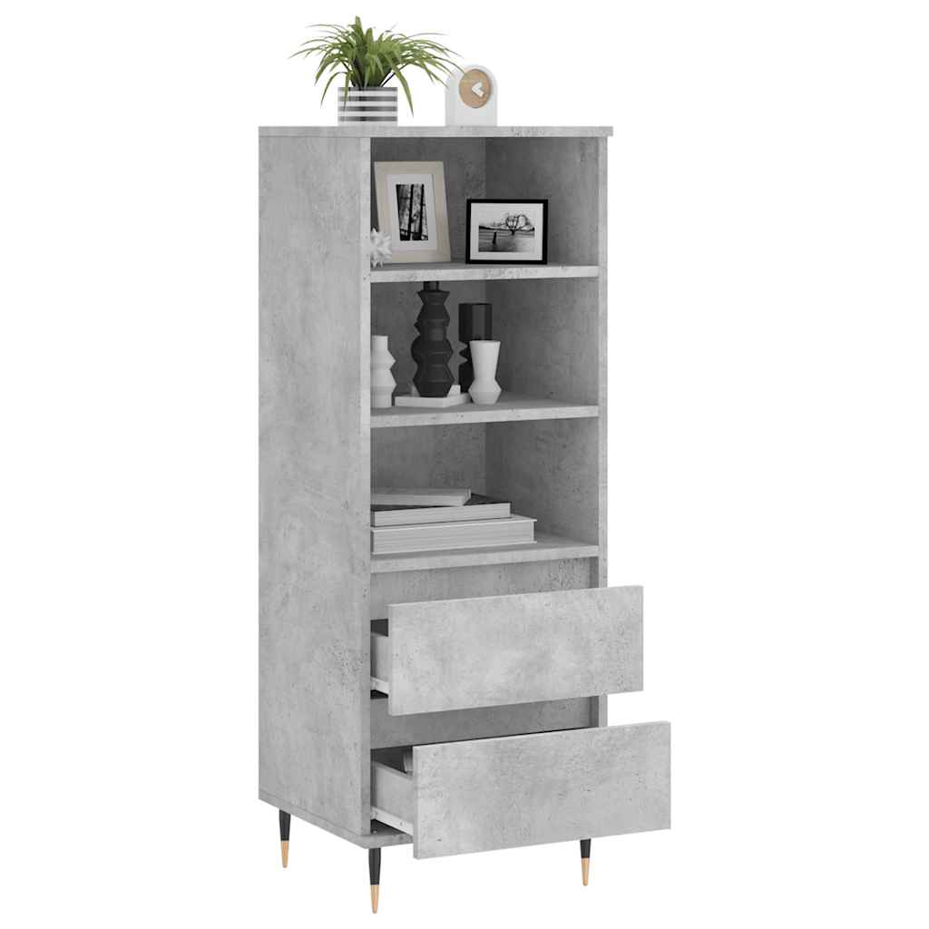 skab 40x36x110 cm konstrueret træ betongrå