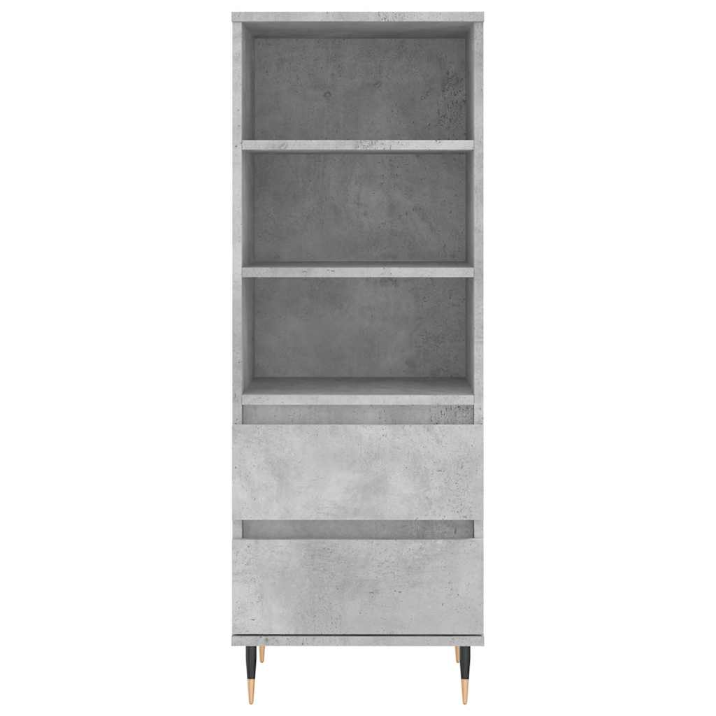skab 40x36x110 cm konstrueret træ betongrå