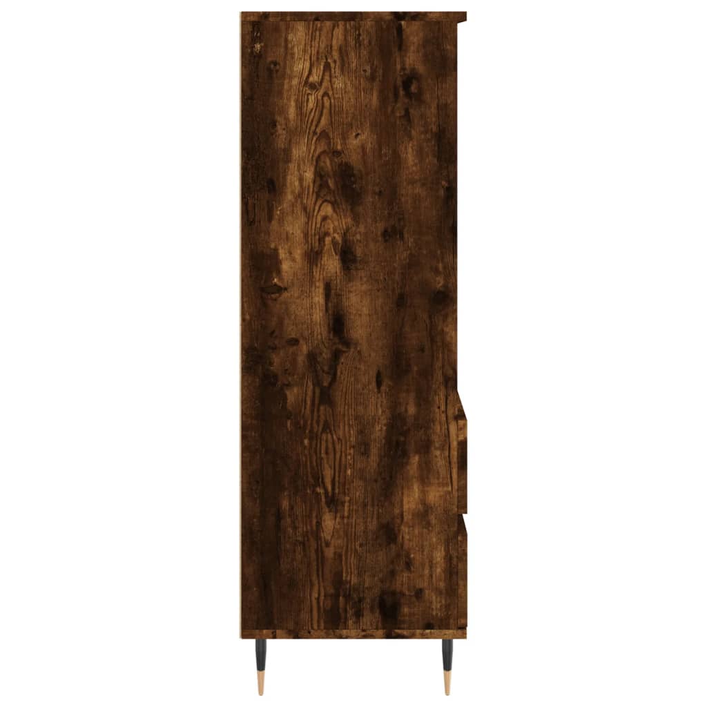 skab 40x36x110 cm konstrueret træ røget egetræ