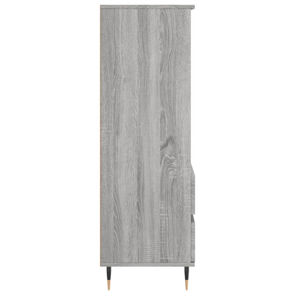 skab 40x36x110 cm konstrueret træ Grå sonoma-eg