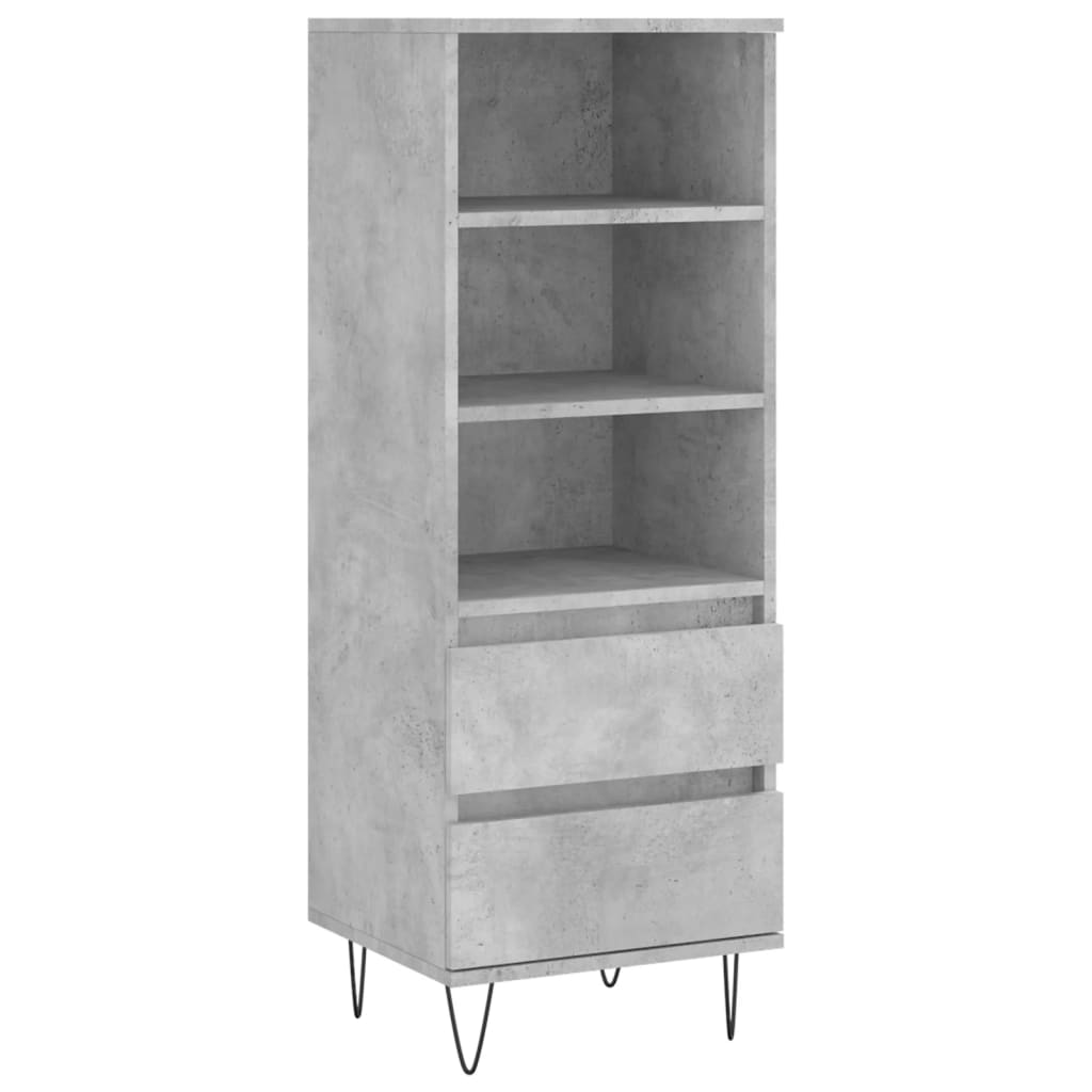skab 40x36x110 cm konstrueret træ betongrå