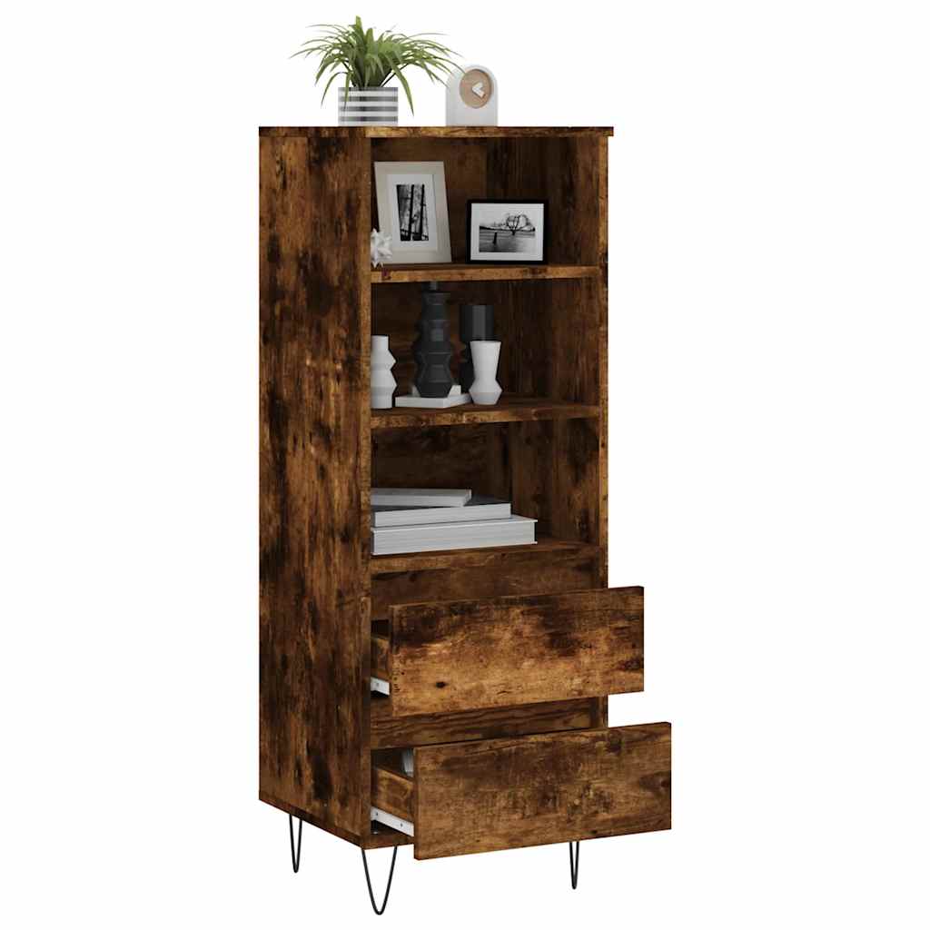 skab 40x36x110 cm konstrueret træ røget egetræ
