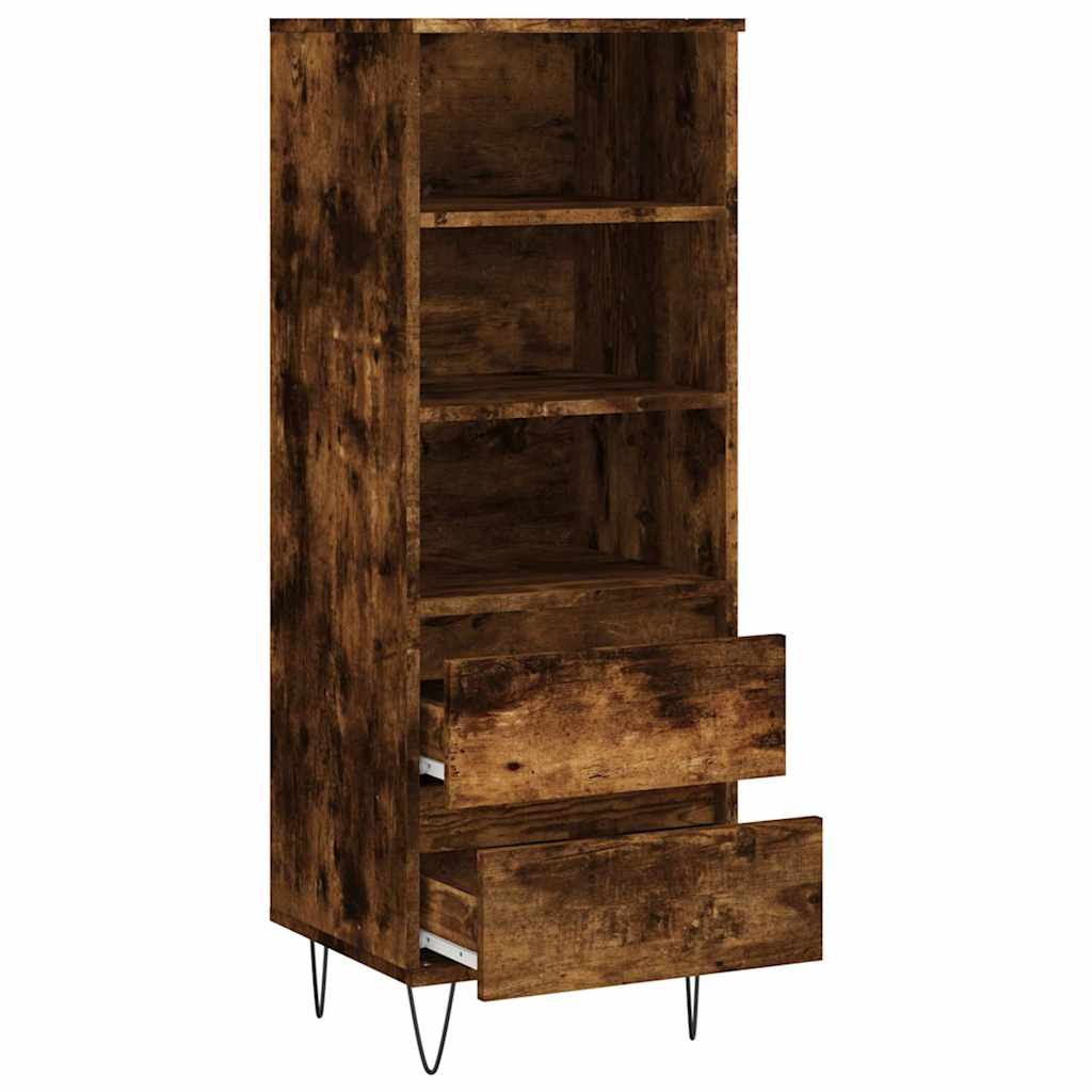 skab 40x36x110 cm konstrueret træ røget egetræ