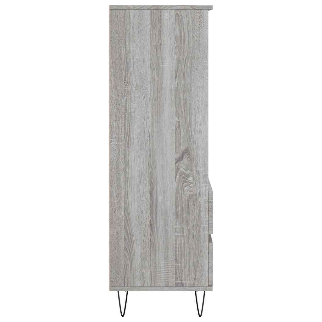 skab 40x36x110 cm konstrueret træ Grå sonoma-eg