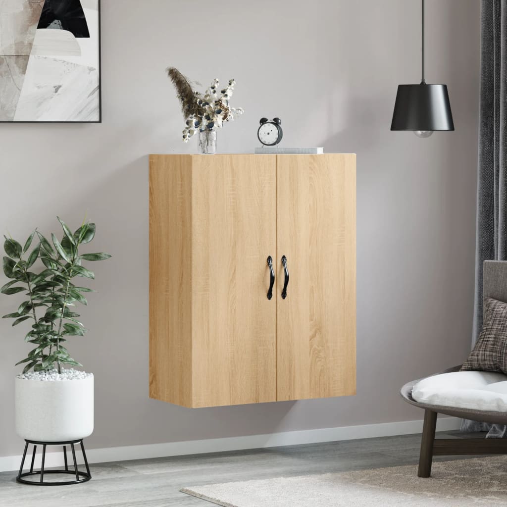 vægskab 69,5x34x90 cm konstrueret træ sonoma-eg