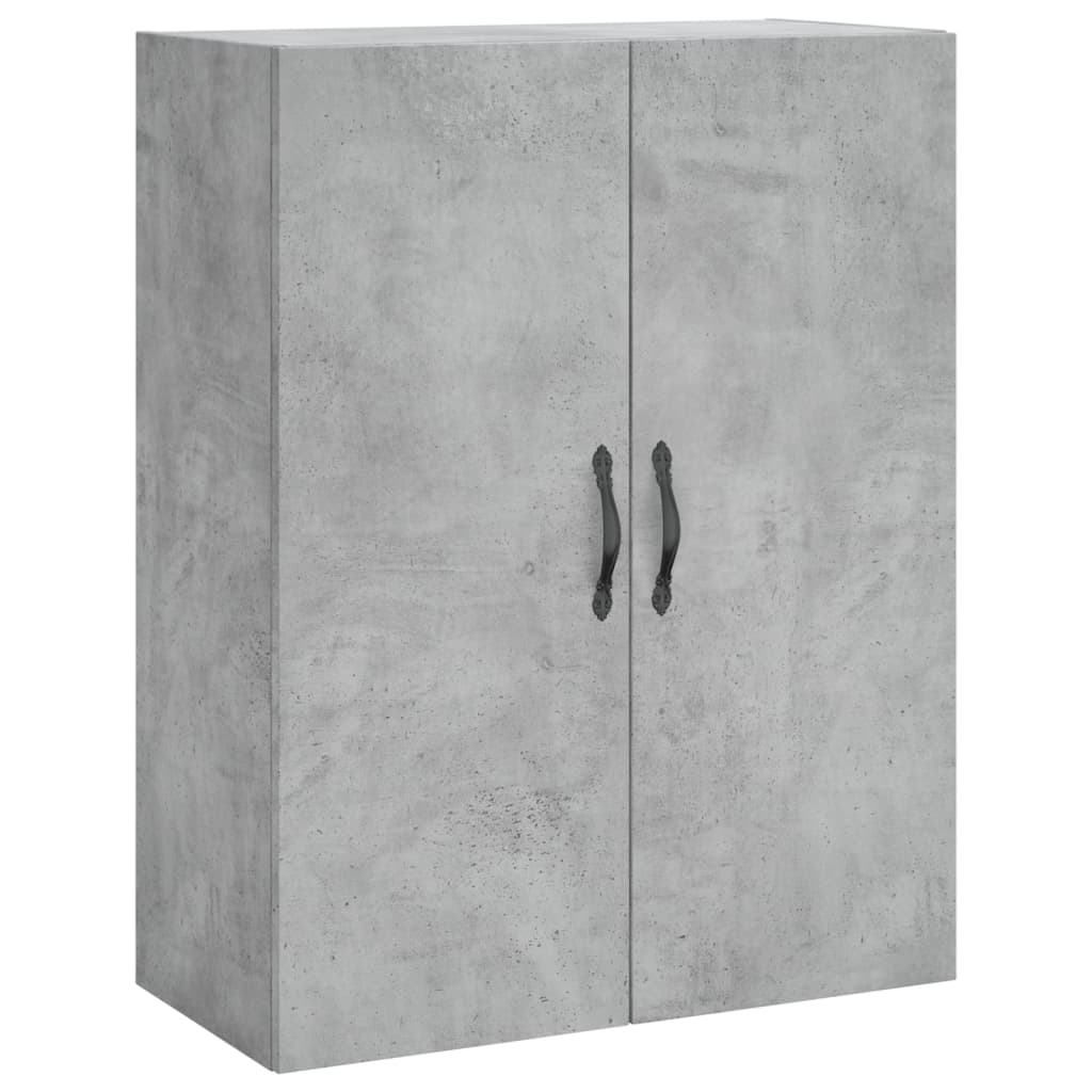 vægskab 69,5x34x90 cm konstrueret træ betongrå