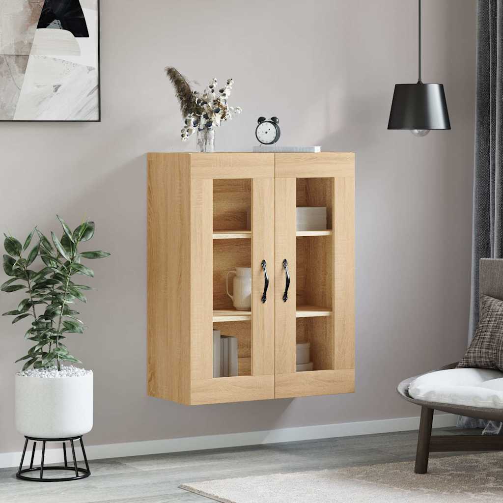 vægskab 69,5x34x90 cm konstrueret træ sonoma-eg