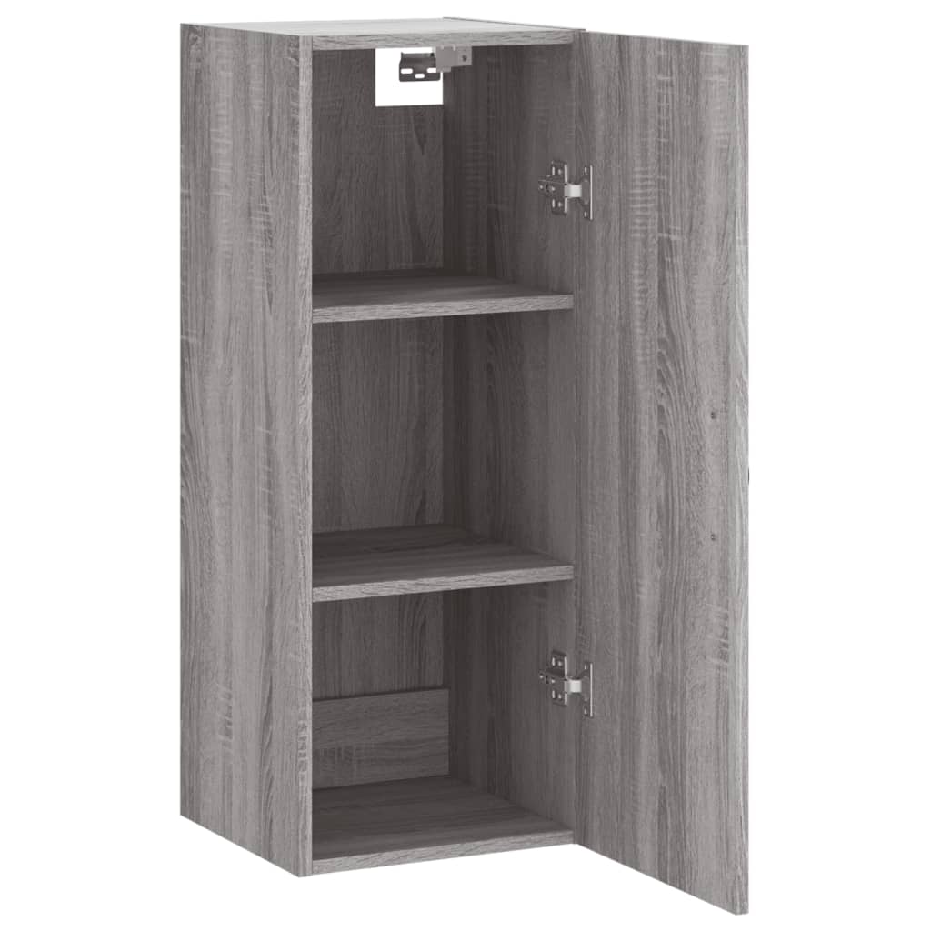 vægskab 34,5x34x90 cm konstrueret træ grå sonoma-eg