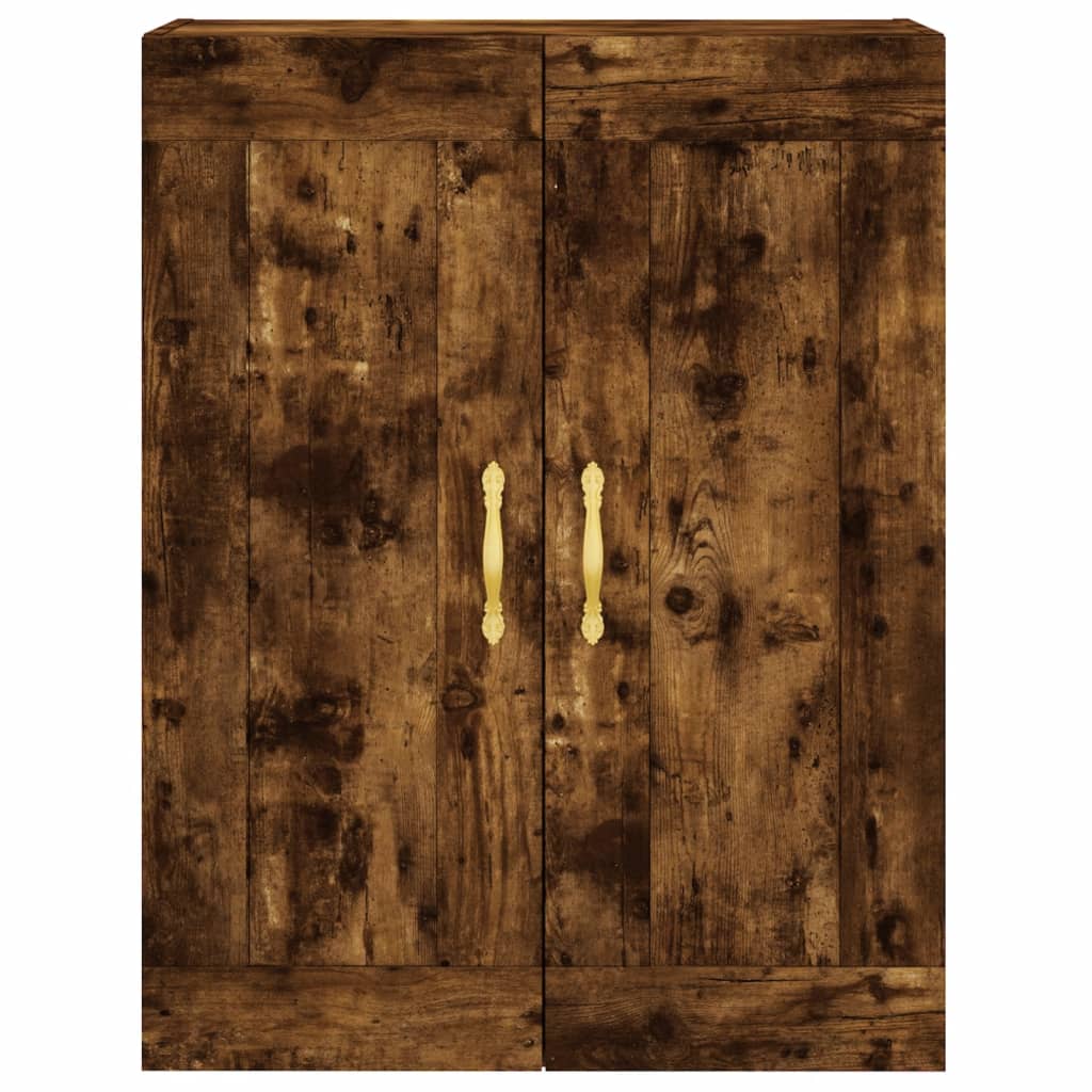vægskab 69,5x34x90 cm konstrueret træ røget sonoma-eg