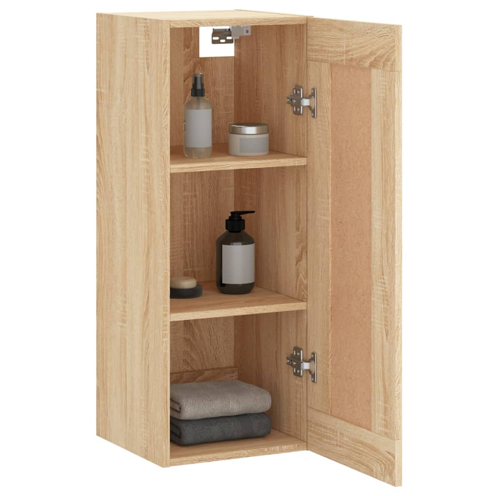 vægskab 34,5x34x90 cm konstrueret træ sonoma-eg