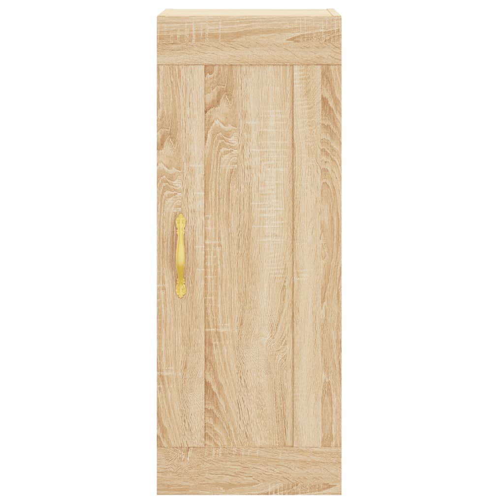vægskab 34,5x34x90 cm konstrueret træ sonoma-eg