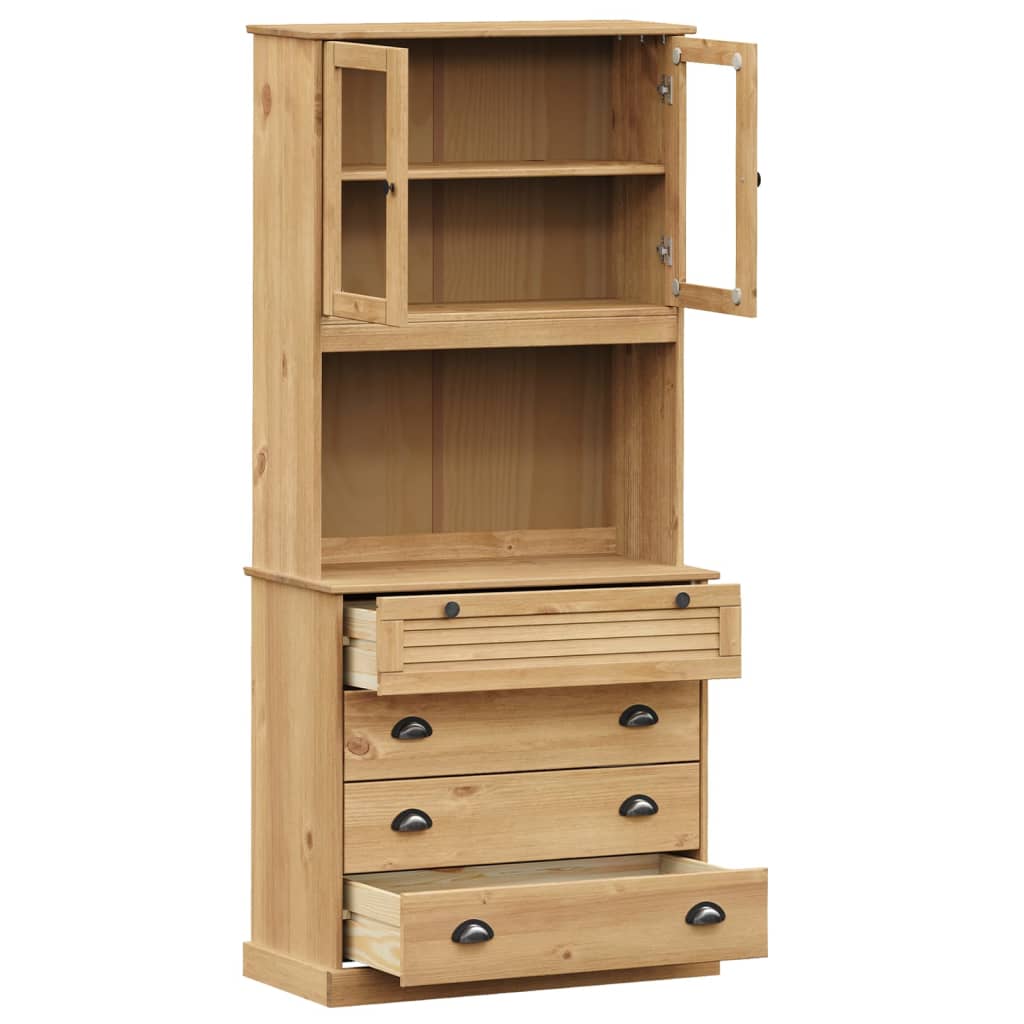 skænk VIGO 80x40x176 cm massivt fyrretræ